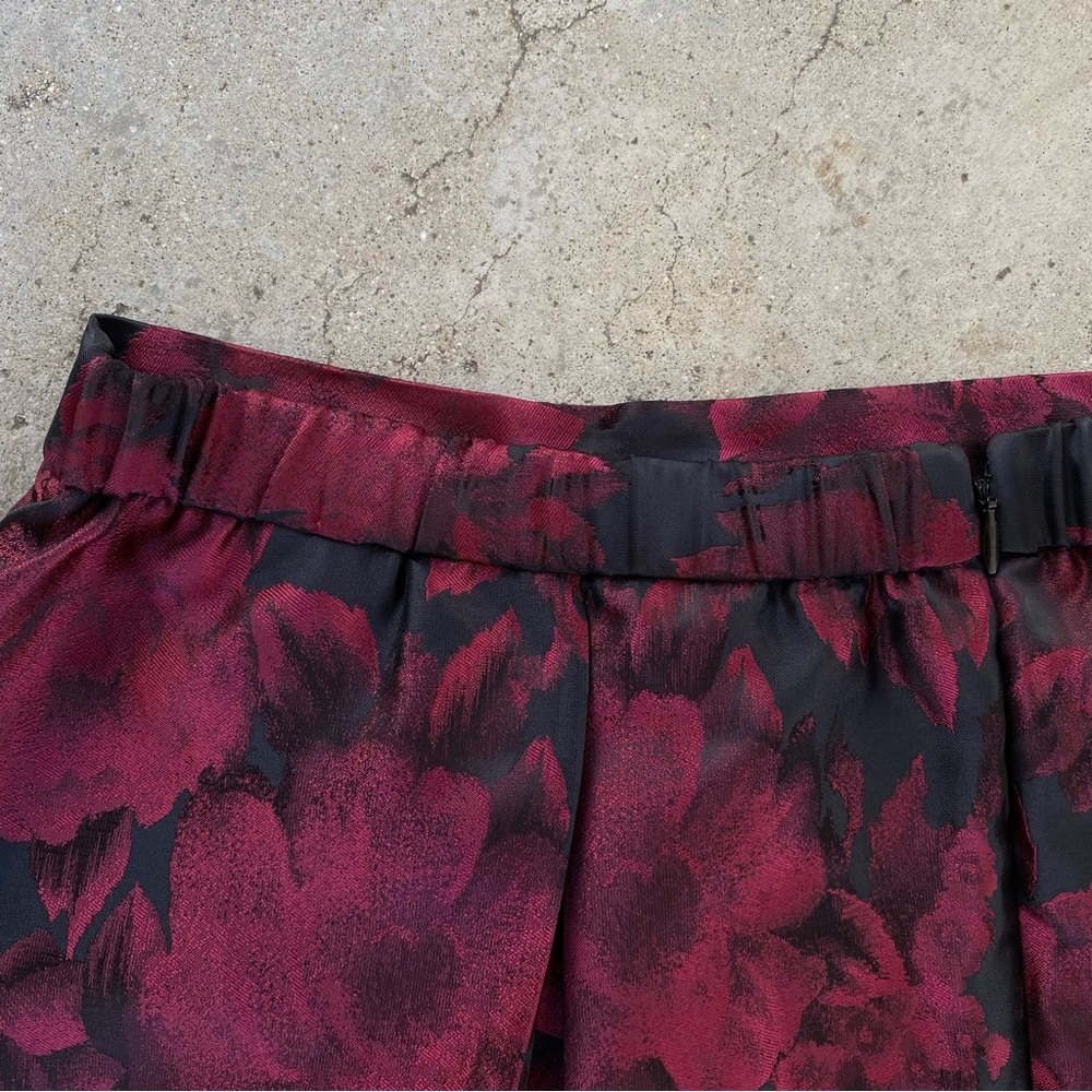 Alex Evenings | Black Floral Midi Skirt Brocade Dark Romantic - Picture 8 of 9